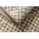 FLAT 48955265 Sisalteppich Geometrisch - naturbeige Strohfarbe, Kordel