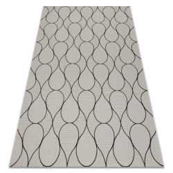 Koberec FLAT SISAL 49379960 Kvapky krémová / čierna