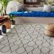 Tapete SIZAL FLAT 49379960 Gotas creme / preto