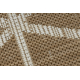 FLAT 48956265 Sisal carpet Geometric - natural beige straw color, string