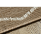 FLAT 48956265 Sisal carpet Geometric - natural beige straw color, string
