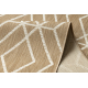 FLAT 48956265 Sisal carpet Geometric - natural beige straw color, string