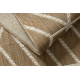 FLAT 48956265 Sisal carpet Geometric - natural beige straw color, string