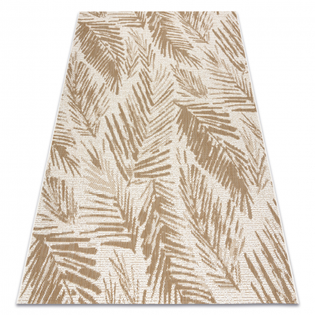FLAT 48977256 Sisalteppich Palmenblätter - naturbeige Strohfarbe, Kordel