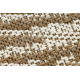 FLAT 48977256 Tapis sisal Feuilles de palmier - couleur paille beige naturel, ficelle
