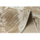 FLAT 48977256 Sisal carpet Palm leaves - natural beige straw color, string