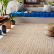 FLAT 48964265 Sisalteppich Fischgrät - naturbeige Strohfarbe, Kordel