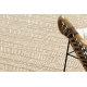 FLAT 48964265 Sisalteppich Fischgrät - naturbeige Strohfarbe, Kordel