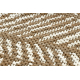 FLAT 48964265 Sisalteppich Fischgrät - naturbeige Strohfarbe, Kordel