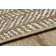 FLAT 48964265 Sisalteppich Fischgrät - naturbeige Strohfarbe, Kordel