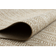 FLAT 48964265 Sisalteppich Fischgrät - naturbeige Strohfarbe, Kordel