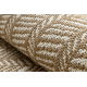 FLAT 48964265 Sisalteppich Fischgrät - naturbeige Strohfarbe, Kordel