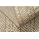 FLAT 48964265 Sisalteppich Fischgrät - naturbeige Strohfarbe, Kordel