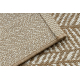 FLAT 48964265 Sisalteppich Fischgrät - naturbeige Strohfarbe, Kordel