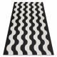 Tapis SIZAL FLAT 49377690 Vagues crème / noir