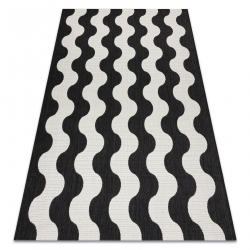 Tapete SIZAL FLAT 49377690 Ondas creme / preto