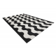 Tapis SIZAL FLAT 49377690 Vagues crème / noir