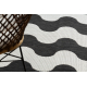 Covor sisal Flat 49377690 Valuri crem / negru