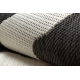 Tapis SIZAL FLAT 49377690 Vagues crème / noir