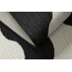 Tapis SIZAL FLAT 49377690 Vagues crème / noir