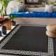 Килим SIZAL FLAT 49373690 Гръцки черно / кремаво