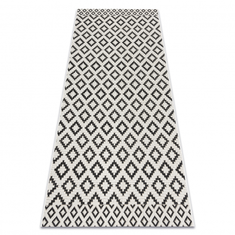Teppich FLAT SISAL 49361960 Rauten creme / schwarz