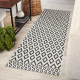 Covor sisal Flat 49361960 Romburi crem / negru