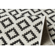 Koberec FLAT SISAL 49361960 Kosočtverce krémová / černá