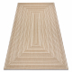 FLAT 48962265 Sisalteppich Geometrisch - naturbeige Strohfarbe, Kordel