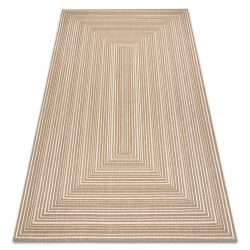 FLAT 48962265 Sisal matta Geometrisk - naturlig beige stråfärg, snöre