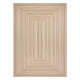 FLAT 48962265 Sisalteppich Geometrisch - naturbeige Strohfarbe, Kordel