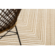 FLAT 48962265 Sisalteppich Geometrisch - naturbeige Strohfarbe, Kordel