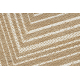 FLAT 48962265 Sisalteppich Geometrisch - naturbeige Strohfarbe, Kordel