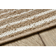 FLAT 48962265 Sisalteppich Geometrisch - naturbeige Strohfarbe, Kordel