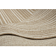 FLAT 48962265 Sisalteppich Geometrisch - naturbeige Strohfarbe, Kordel