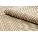 FLAT 48962265 Sisalteppich Geometrisch - naturbeige Strohfarbe, Kordel