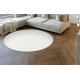 ETON PLUS Teppich Kreis creme, einfarbig, einheitlich, schlicht