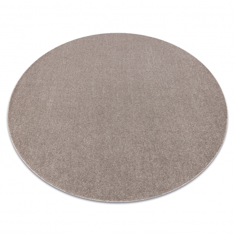 ETON PLUS Teppich Kreis beige, einfarbig, einheitlich, schlicht
