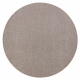 ETON PLUS Teppich Kreis beige, einfarbig, einheitlich, schlicht