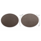ETON PLUS Teppich Kreis mocca Melange braun / beige