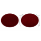 ETON PLUS Teppich Kreis Melange Rot / Schwarz