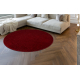 ETON PLUS Teppich Kreis Melange Rot / Schwarz