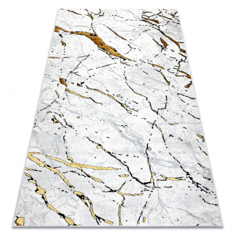Carpet ALLURE 1963 Marble - Structural, stylish, glamour white / gold