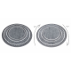 Tappeto ALLURE 1960 cerchio, Chiave greca, telaio - Strutturale, elegante, glamour grigio