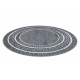 Tappeto ALLURE 1960 cerchio, Chiave greca, telaio - Strutturale, elegante, glamour grigio