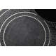 Tappeto ALLURE 1960 cerchio, Chiave greca, telaio - Strutturale, elegante, glamour grigio