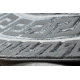 Tappeto ALLURE 1960 cerchio, Chiave greca, telaio - Strutturale, elegante, glamour grigio