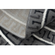 Tappeto ALLURE 1960 cerchio, Chiave greca, telaio - Strutturale, elegante, glamour grigio