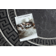 Matto ALLURE 1960 pyöreä, Kreikkalainen avain, kehyskuviolla - tyylikäs, glamour harmaa