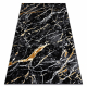 Carpet ALLURE 1963 Marble - Structural, stylish, glamour black / gold